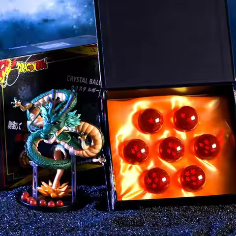 Hot Bandai 3.5-7.6cm Dragon Ball Z 7 Stars Crystal Ball DragonBall Action Figures Collectible Box Pa