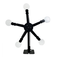 ATFLBOX Resetting and Rotate The Metal Shooting Target Stand with 5 Steel Plates for BB Guns Airsoft