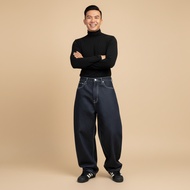 SELVEDGE ACCENT DENIM PANTS 14 OZ BLACK INDIGO BLUE INDIGO RAW DENIM MATERIAL CAN BE FENDING