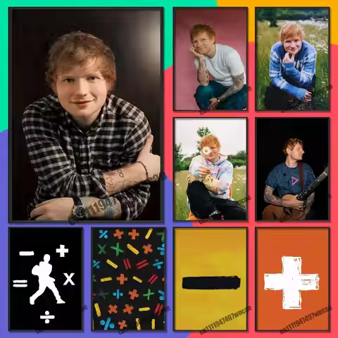 For Ed Sheeran Poster Cover Wall Murals Home Custom Self-adhesive Decoration Sticker Playbill Film