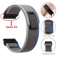 22mm 26mm Sports Quick Fit Replace Band Nylon Trail Velcro Loop Strap For Garmin Forerunner 965 955 945 935 Fenix 7 7X 6 6X Pro 5 5X Plus 3 3Hr 2