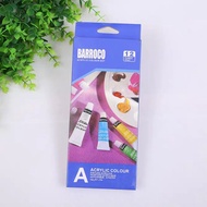 Barroco Acrylic Colour Paint Set / Economy Acrylic Paint Set (12 Colours / 12ml )