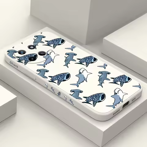 Spot Shark Phone Case For OPPO Realme 14 13 12 11 10 9 9i 8 8i 7 Pro Plus C35 C21Y C25Y C25 4G 5G Li
