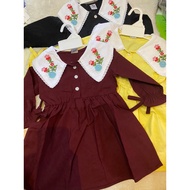 (DDSHOP) KEMEJA BLOUSE BUDAK PEREMPUAN BABY KAIN BUNGA SULAM TIMBUL