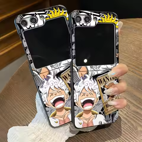 Case for Samsung for Galaxy Z Flip 5 Z FLIP 6 Z Flip Z Flip 3 Back Cover One Piece Cute Anime Luffy