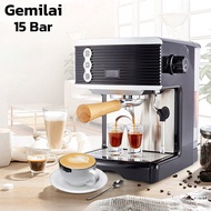 เครื่องชงกาแฟ Gemilai เครื่องทำกาแฟ เครื่องชงกาแฟสด เครื่องชงกาแฟอัตโนมัติ การทำโฟมนมแฟนซี ขนาดหัวชง 58mm 1450W 15 Bar 1.7 ลิตร coffee machine set Thejoyful