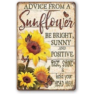 Advice from A Sunflowers, Vintage Retro Metal Tin Sign Pub Bar Man Cave Club Decoration 8 x 12inch(T