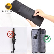 TARSURESG Hair Straightener Storage Bag, Easy Carrying Nylon Curling Iron Carrying , Convenient Black Hair Styling Tool Curler Curler Iron Pouch Home