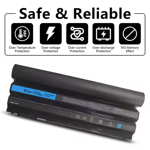 97WH 9-Cell Battery M5Y0X HCJWT NHXVW N3X1D M5YOX 71R31 FOR Dell Latitude Laptop E5420 E5520 E5430 E