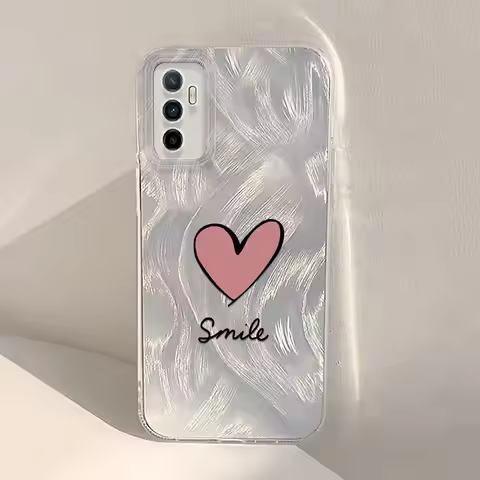 Big Red Love Heart Pattern IMD Case For Vivo V40 V30 V29 V27 V25 V23 V21 S10E Shockproof Feather Yar