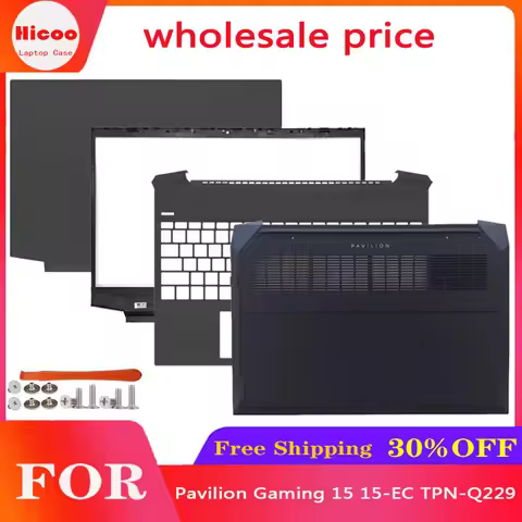 For HP Pavilion Gaming 15 15-EC TPN-Q229 Laptop LCD Back Front Bezel Palmrest Top Cover Lower Bottom