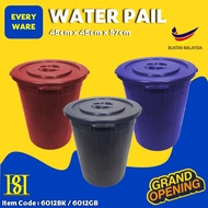 【B&B】6012BK / 6012GB 12 Gallon Plastic Water Pail