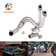 Motorcycle Full Exhaust System Middle Pipe Front Middle pipe Elbow For Kawasaki Ninja 650 ER6N
