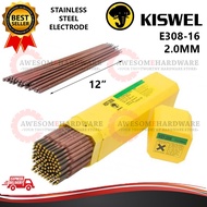 (10PCS STAINLESS STEEL) KISWELD 2.0MM 14# E308L-16 2.0MM STAINLESS STEEL WELDING ROD ELECTRODE SMALL