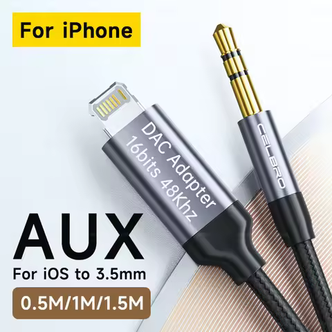 For IOS to 3.5mm Adapter Aux Audio Cable lightning cat For Iphone 14 Pro 13 8 Pin To 3 5 MM Jack For