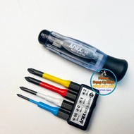 Set of 4 screwdriver bits and multi-purpose shank No.364Anex Japan