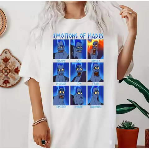 Disney Hercules Hades Emotions Graphic T-Shirt Disney Villains Hades T-Shirt Disneyland Family Vacat