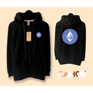 Cryptocurrency Eth Ethereum zipper Hoodie jacket