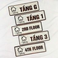 Wooden Boards with Floor Numbers, Wooden Signs for Room Numbers, Floor Numbers Decorating Hotels, Ap