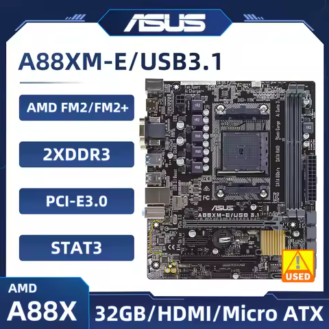 ASUS A88XM-E/USB3.1 Motherboard MD A88X Motherboard Socket FM2/FM2+ DDR3 32GB support AMD A10-5700 6