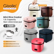 [SIRIM certificate] Giselle Mini Rice Cooker with Non-stick aluminium inner Pot(food grade)and Steam