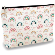 Beg Solek Positif Untuk Wanita Dan Gadis Beg Kosmetik Rekaan Pelangi Bergaya Kecantikan Ringan Sarun