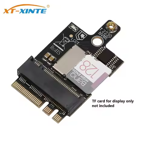 M.2 A+E Key WiFi to M.2 M Key + TF Card Adapter for NVMe M.2 2230 Adapter Card with TF Card Slot WiF