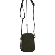 COACH shoulder bag Stanton crossbody KHK All-over print There are abrasions on the corners CH097 Dir