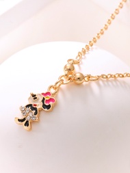 Hyl Jewelry 270N  Kalung Titanium Anak Wanita Emas Muda Nama Murah Korea Anti Karat Asli Anti Karat 