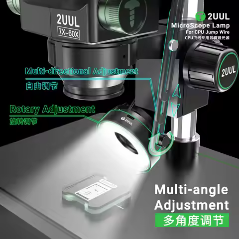 2UUL MS96 Microscope Lamp with 96 LED Bulbs Specialized Lighting for Mobile Phone Repair CPU Wire Br