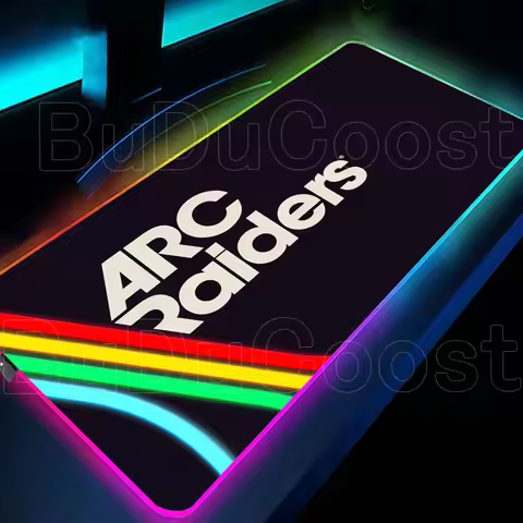 2025 New Game ARC Raiders Mouse Pad Non-slip Cool Anime Gaming Mouse Pad LED Table Pads Backlit Rubb