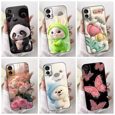 For Motorola Edge 30 LIte Case Cute Panda Cartoon Cover Shockproof Soft TPU Phone Case For Motorola 