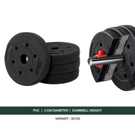 [SP366] 20kg Dumbbell Plate PVC Barbell/ | Barbell Dumbbell Plate | Weight Training Equipment