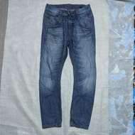 Celana Panjang Jeans Benneton Vtg Blue Washed Fading Original Second 