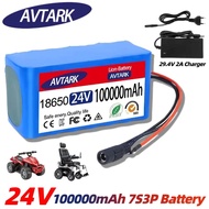 /100%New7S3P18650 24V100000mAh Rechargeable Batteries24V Lithium Batteries Wheelchair Battery7s3p Ba