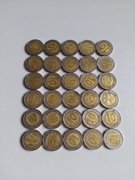 香港:洋紫荊:(10元硬幣):全部1994年:風水錢:(可散買20個):共30個