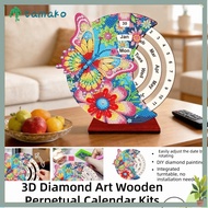 TAMAKO Diamond Art Calendar, Wooden Handmade Diamond Art Perpetual Calendar Kits,  DIY  Rotating Dia