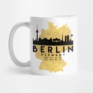 Travel Icon Berlin Germany Skyline Map Art - Berlin Coffee Mug