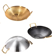 Korean Honeycomb Wok Non-Stick Stainless Steel Non-Stick Wok Kuali Sarang Lebah Tidak Melekat