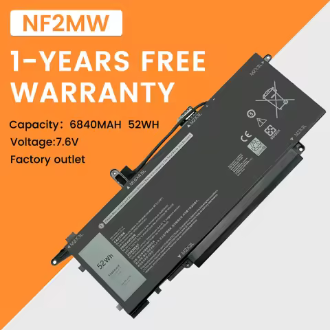 NF2MW Laptop Battery For Dell Latitude 7400 2-in-1 Latitude 9410 0G8F6M E7270,E7260 0C76H7 9410 P110