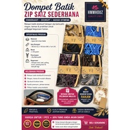 Cenderahati Batik Dompet Zip Bank syiling Saiz 16.5 cm dgn plastik pembungkusan dengan ucapan terima