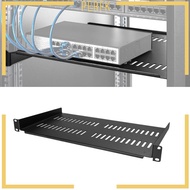 [Perfk] 1U Rack Shelf Networking Tool 10" Depth 1U Rack for Network Cabinet Desktop