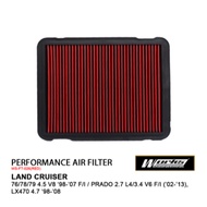 WS-FT-026 RED WORKS AIR FILTER LAND CRUISER 76/78/79 4.7 V8 "98-"07 F/I PRADO 2.7 L4 / 3.4 V6 "02-"1