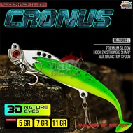 SPOON BAIT + SOFTLURE RIPTIDE CRONUS + TREBLE HOOK 5 7 11 GRAMS