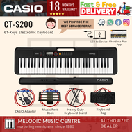 Casio CT-S200 61 Keys CASIOTONE Keyboard BLACK PACKAGE 4 TYPES (CTS200 CT S200 CTS 200)