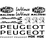 Peugeot Speedfight Aufkleber Malossi Leovince Magneti Marelli Sticker set 17pc.