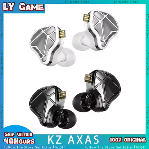 KZ Axas Wired In Ear Gaming Earphones HiFi Driver Dual Mic Noise Reduction FPS Exclusive Sound Local