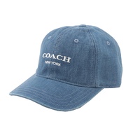 COACH 刺繡標誌棉質棒球帽 (牛仔藍)