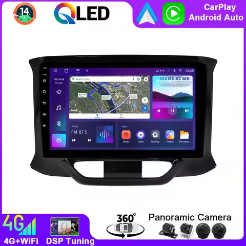 9"Android 14 QLED Car Multimedia Player For LADA Xray X ray 2015 - 2023 Stereo Auto Radio Carplay 8C