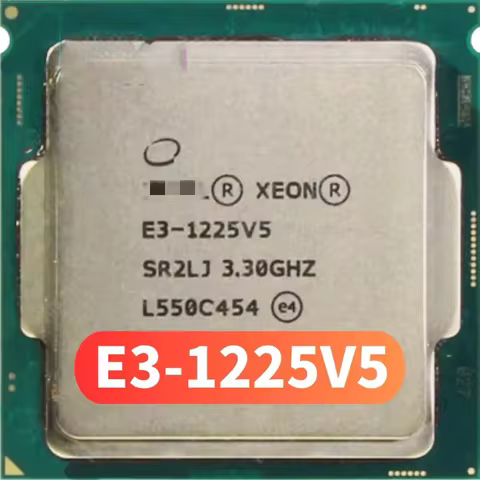 Used Xeon E3-1225V5 CPU 3.30GHz 8M 80W LGA1151 E3-1225 V5 Quad-core E3 1225 V5 processor E3 1225V5 F